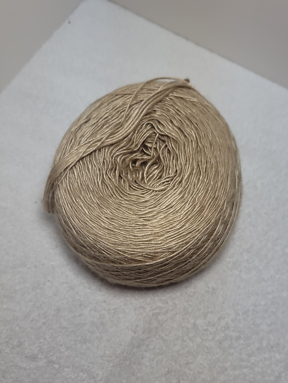 Neutral Tan Yarn Wound - Possible Merino Wool ? Silk ? NWOT